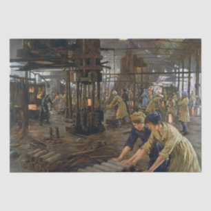 WW1 1918 Women Working at a Munitions a Factory Tissue Paper