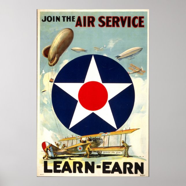 WW1 Affiche de recrutement du Corps d'aviation de  (Devant)