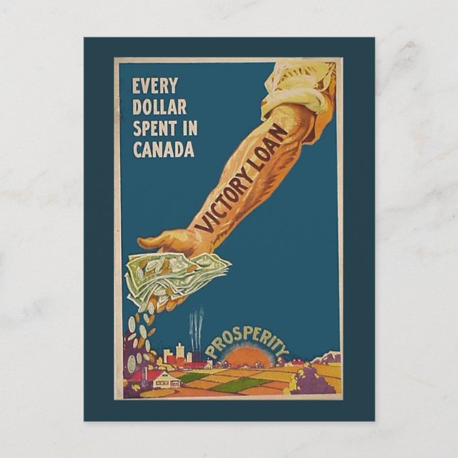 WW1 Canadian Prosperity Arm Postcard (Front)