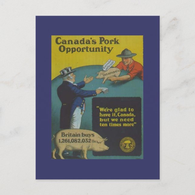 WW1 carte collectrice 1914 CANADA PROPAGANDA (Devant)