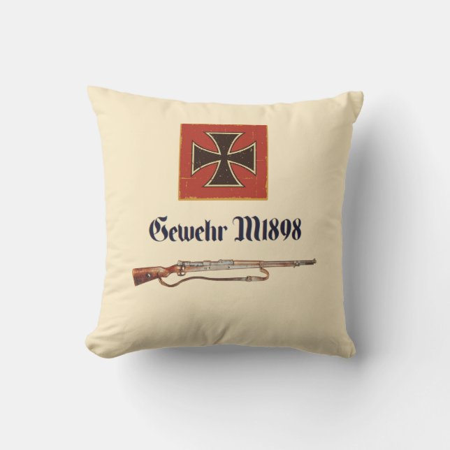 WW1 German Gewehr M1898 rifle Throw Pillow (Front)