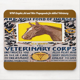 "WW1 Veterinary Recruitment Poster" Mouse Pad