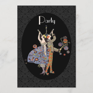 WW1 Vintage Art Deco Party Personalized Invitation