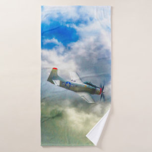 WW2 Aircraft AIR FORCE RAIDERS Bath Towel