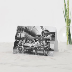 WW2 Airplane and Crew: 1940s Card