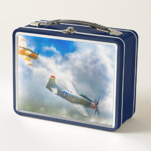 WW2 Airplanes AIR FORCE RAIDERS Metal Lunch Box