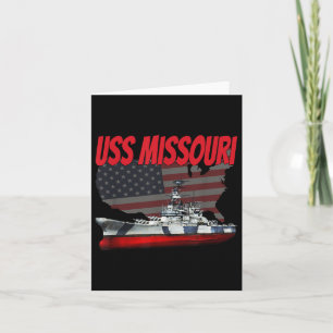 Ww2&amp;cold War Veteran Battleship Uss Missouri B Card