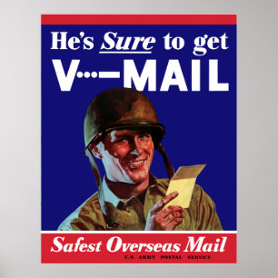 WW2 Army V-Mail Poster