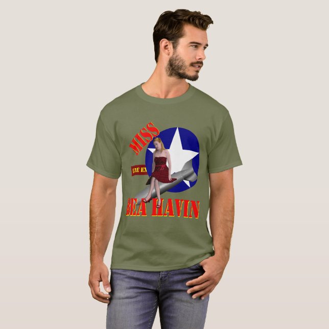WW2 Bomber Miss Behavin' 1944 T-Shirt (Front Full)