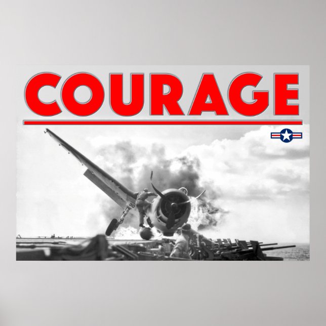 WW2 COURAGE - F6F-3 Hellcat Poster (Front)