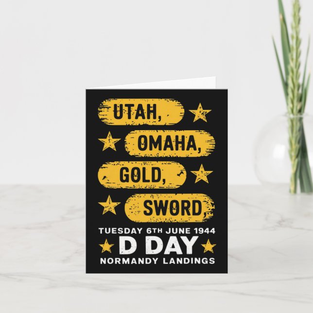 Ww2 D Day Beaches World War 2 Army Hero Normandy L Card (Front)