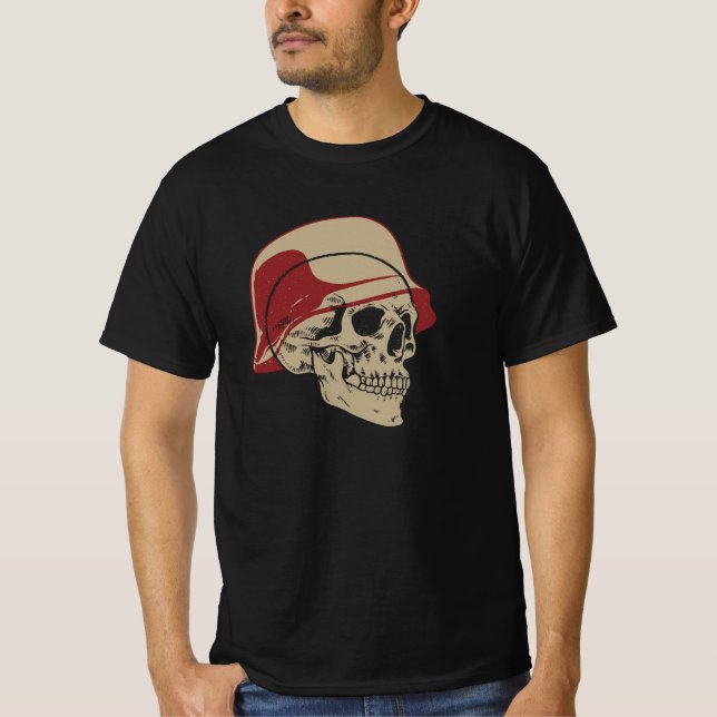 WW2 Germany Soldier Skull T-Shirt (Front)