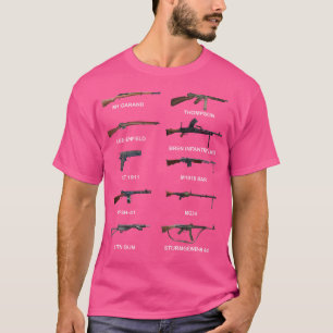 Ww2 Guns Infantry Weapons M1 Garand Lee-Enfield Th T-Shirt