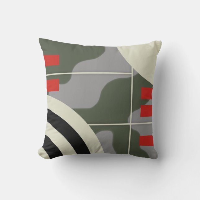 ww2 military plane camouflage throw pillow (Front)