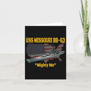 Ww2 Ship &amp; Korean War Uss Missouri Battleship  Card