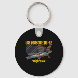 Ww2 Ship & Korean War Uss Missouri Battleship Keychain