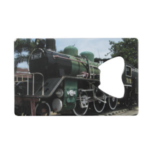 WW2 Steam Train at the River Kwai Bridge Credit Card Bottle Opener