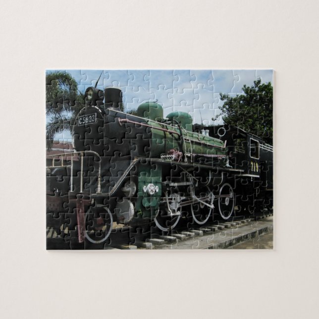 WW2 Steam Train at the River Kwai Bridge Jigsaw Puzzle (Horizontal)