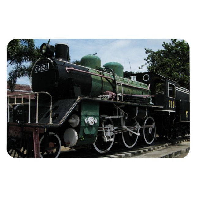WW2 Steam Train at the River Kwai Bridge Magnet (Horizontal)