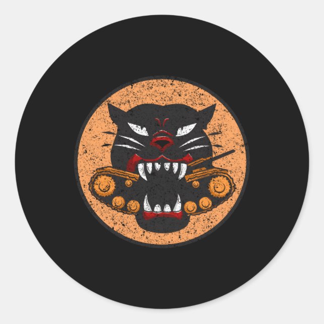 Ww2 Tank Destroyer Division Panther Wwii Patch Dis Classic Round Sticker (Front)