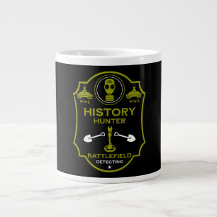WW2 Trench Battlefield Metal Detectorist Large Coffee Mug