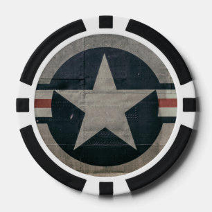 WW2 Vintage Air Corps Star Poker Chips