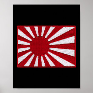 Ww2 War Flag Japan Flag Chest Retro Vintage Patch  Poster
