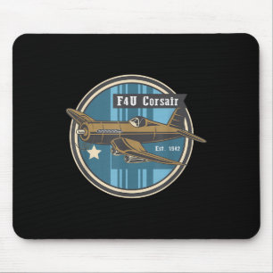 Ww2 Warplane F4u Corsair The Ww2 Aircraft Carrier Mouse Pad