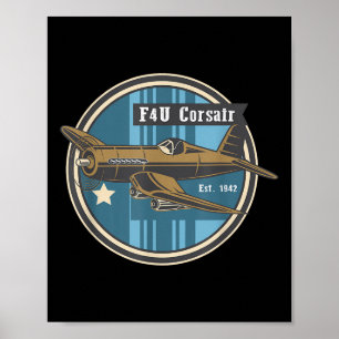 Ww2 Warplane F4u Corsair The Ww2 Aircraft Carrier  Poster