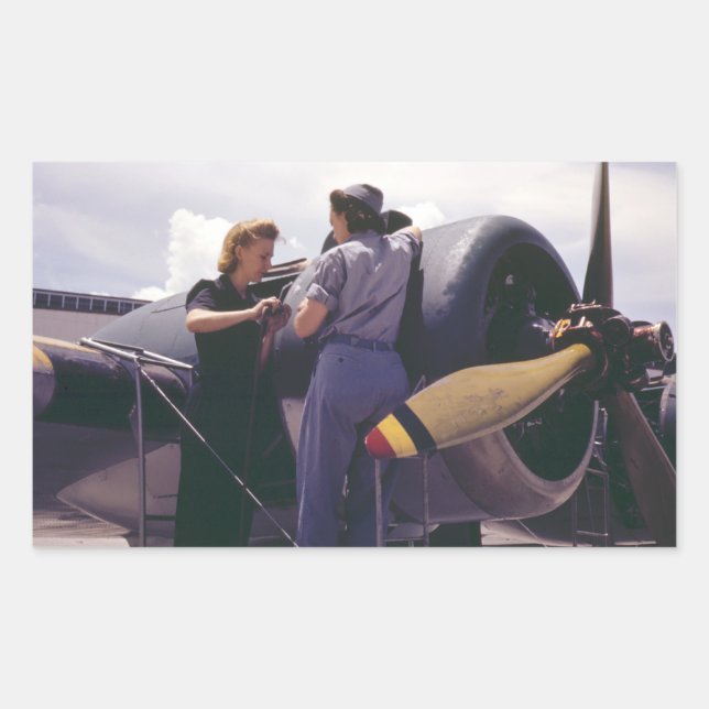 WW2 Women Aviation Mechanics Sticker (Front)