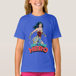 WW84   Be The Hero Wonder Woman Retro Comic Art T-Shirt