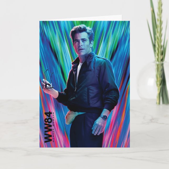 WW84 | Blue-Green Steve Trevor Kaleidoscope Card (Front)