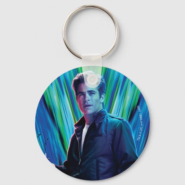 WW84 | Blue-Green Steve Trevor Kaleidoscope Keychain (Front)