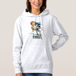 WW84   Fight For Justice Wonder Woman Retro Comic Hoodie
