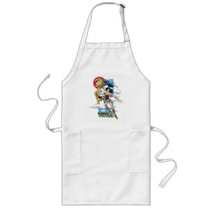 WW84   Fight For Justice Wonder Woman Retro Comic Long Apron