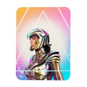 WW84   Lo Fi Wonder Woman Golden Armor Portrait Magnet