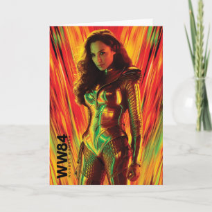 WW84   Red-Orange Wonder Woman Kaleidoscope Card