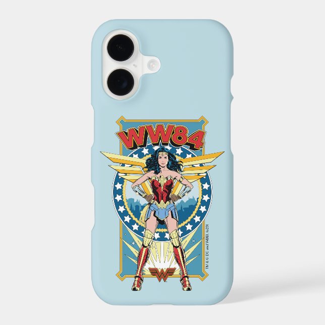 WW84 | Retro Comic Wonder Woman Badge de caractère (Verso)
