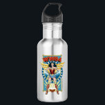 WW84 | Retro Comic Wonder Woman Character Badge 532 Ml Water Bottle<br><div class="desc">Wonder Woman (1984) | A retro comic book style badge of Wonder Woman featuring "WW84" written overhead.</div>