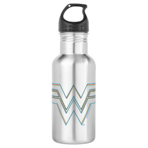WW84   RGB Split Wonder Woman Logo 532 Ml Water Bottle