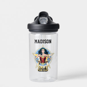 WW84   Save The Day Wonder Woman   Add Your Name Water Bottle