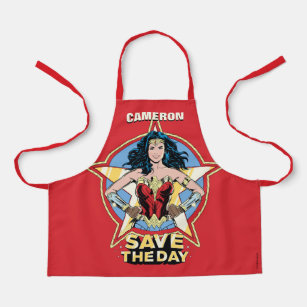 WW84   Save The Day Wonder Woman Retro Comic Art Apron
