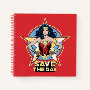 WW84   Save The Day Wonder Woman Retro Comic Art Notebook