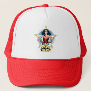WW84   Save The Day Wonder Woman Retro Comic Art Trucker Hat