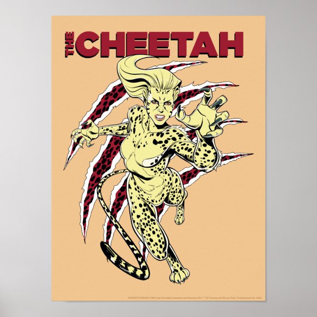 WW84 | The Cheetah Retro Comic Art Poster (Front)