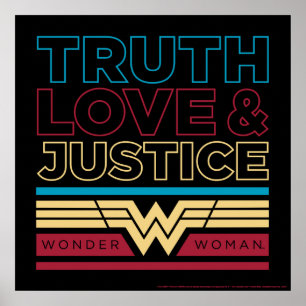 WW84   Truth Love & Justice Pattern Poster