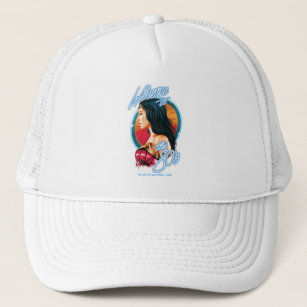 WW84   Welcome To The 80's Wonder Woman Portrait Trucker Hat