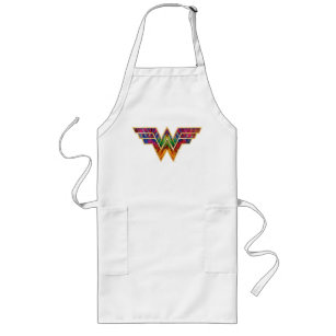 WW84   Wonder Woman Kaleidoscope Logo Long Apron