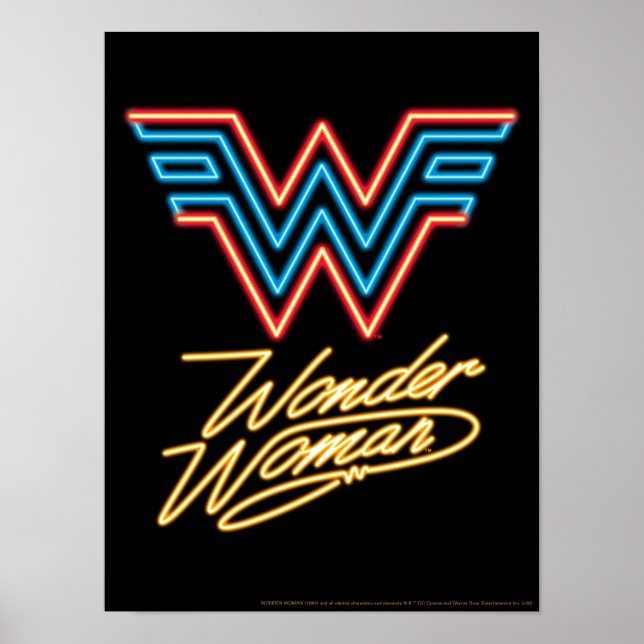 WW84 | Wonder Woman Neon Light Logo Poster (Front)