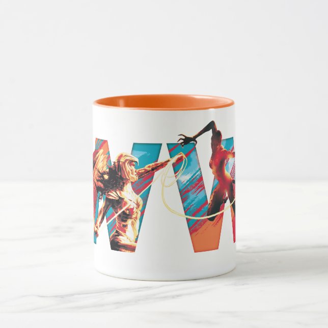 WW84 | Wonder Woman Vs. The Cheetah WW Logo Mug (Center)